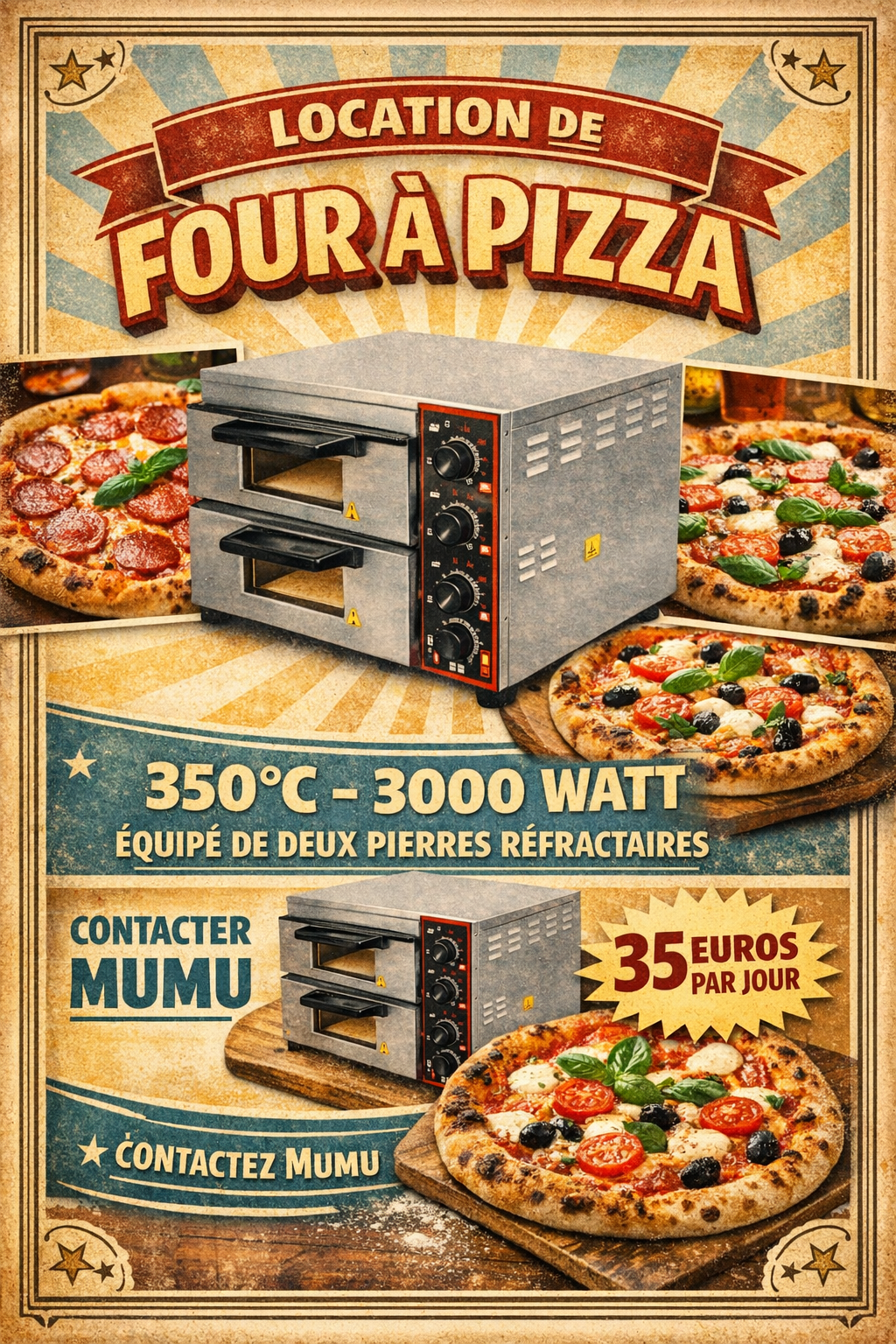 Four à pizza